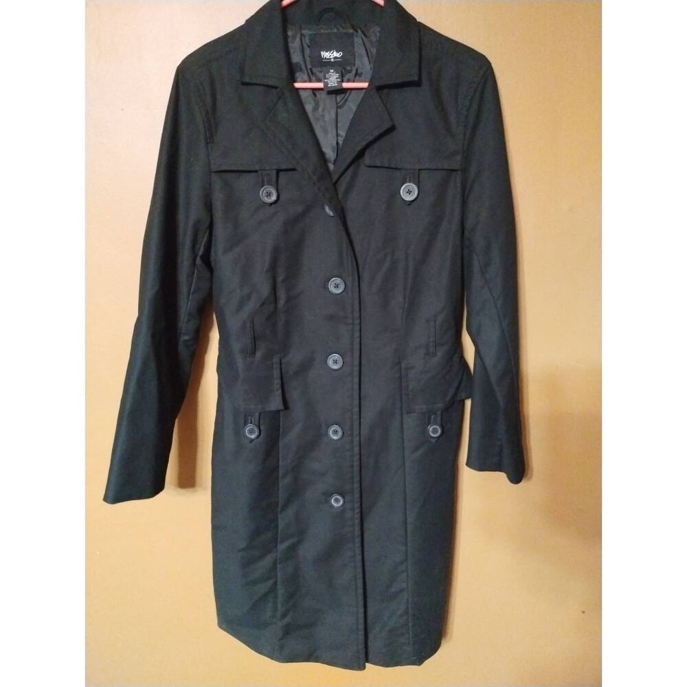 Mossimo for Target, Classic Black Trench Coat, Stretch, Medium